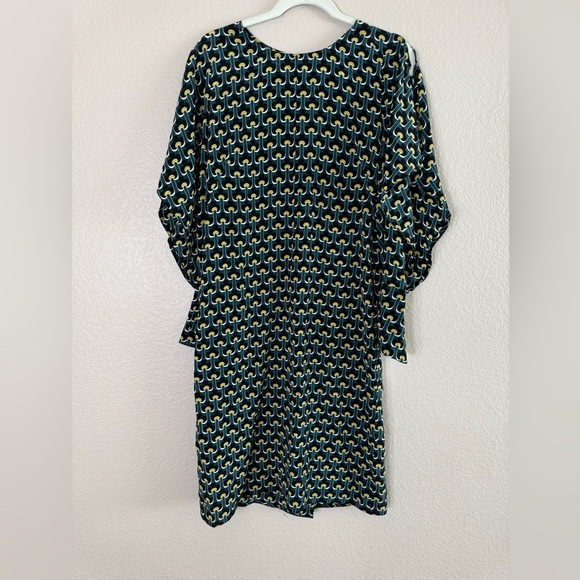 Marni Silk Midi Length Dress size IT 40 US 4 Small Blue Green Printed - Picture 4 of 16